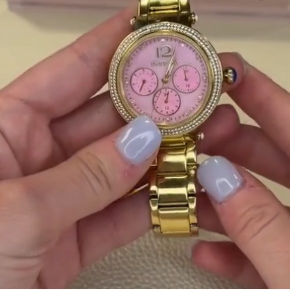 New in box authentic Invicta bolt Women's Gold and Pink mother of pearl watch - Picture 5 of 5